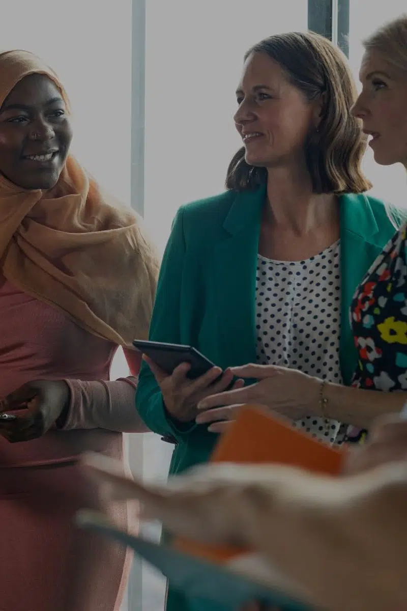 A group of women talking